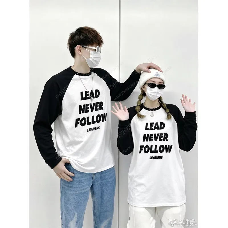 Mens Fashion Clothes - 3Dプリントのカジュアルな長袖シャツ。リーダーに従うな、リーダーは決して追随すべきではない。チーフ・キーフの象徴的なデザイン。2026年秋のストリートファッション、Y2Kスタイル。カップルで着用できる。