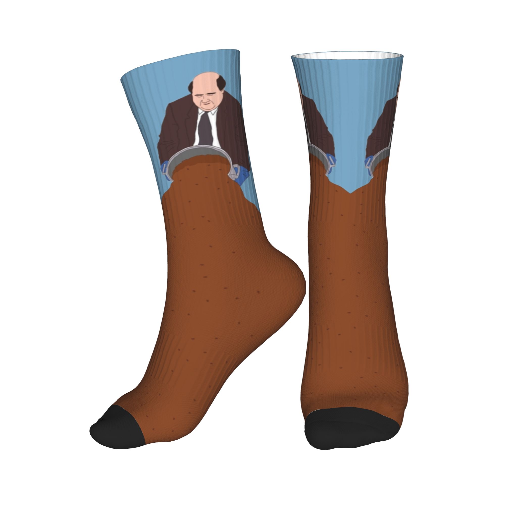 Socks Ankle Men - テレビ番組「オフィス」ケビンの有名なチリメンズクルーソックスユニセックスかわいい3Dプリントドレスソックス