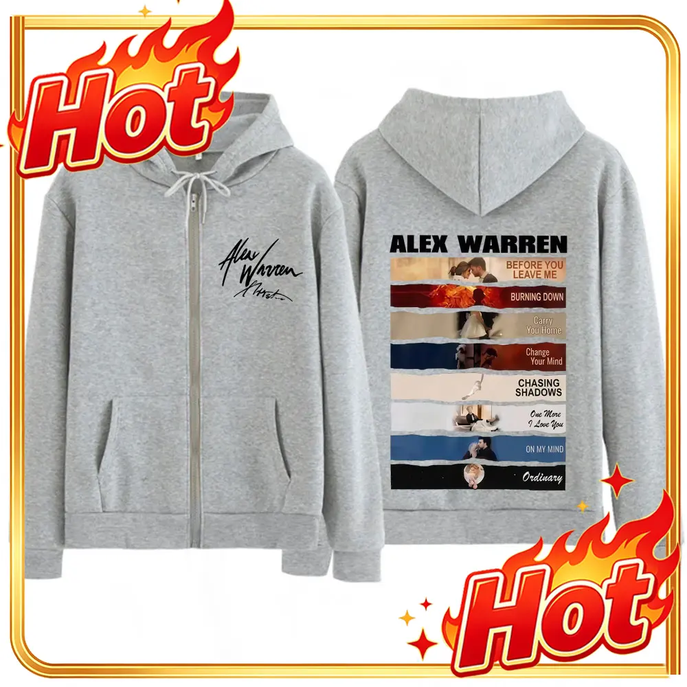 歌手アレックス・ウォーレン2026ツアープリントジップアップ - Mens Fashion Zip Up Hoodies のレビューと価格