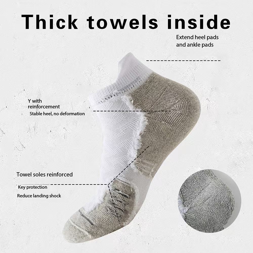 1/3 ペアプロスポーツショートソックス男性の女性の厚いタオ - Socks Ankle Men のレビューと価格