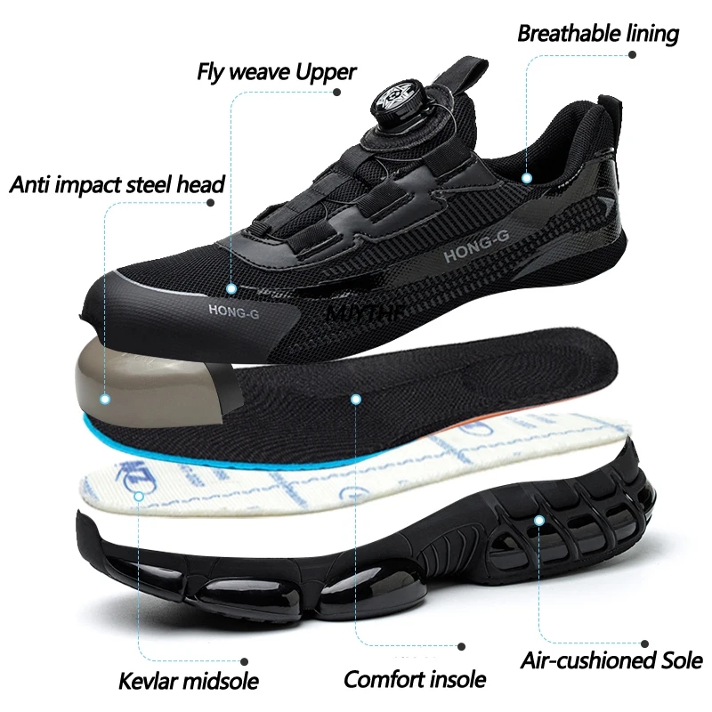 ファッション性の高い回転式ボタン付き作業用ブーツ、建築現場用 - Mens Fashion Trainers のレビューと価格