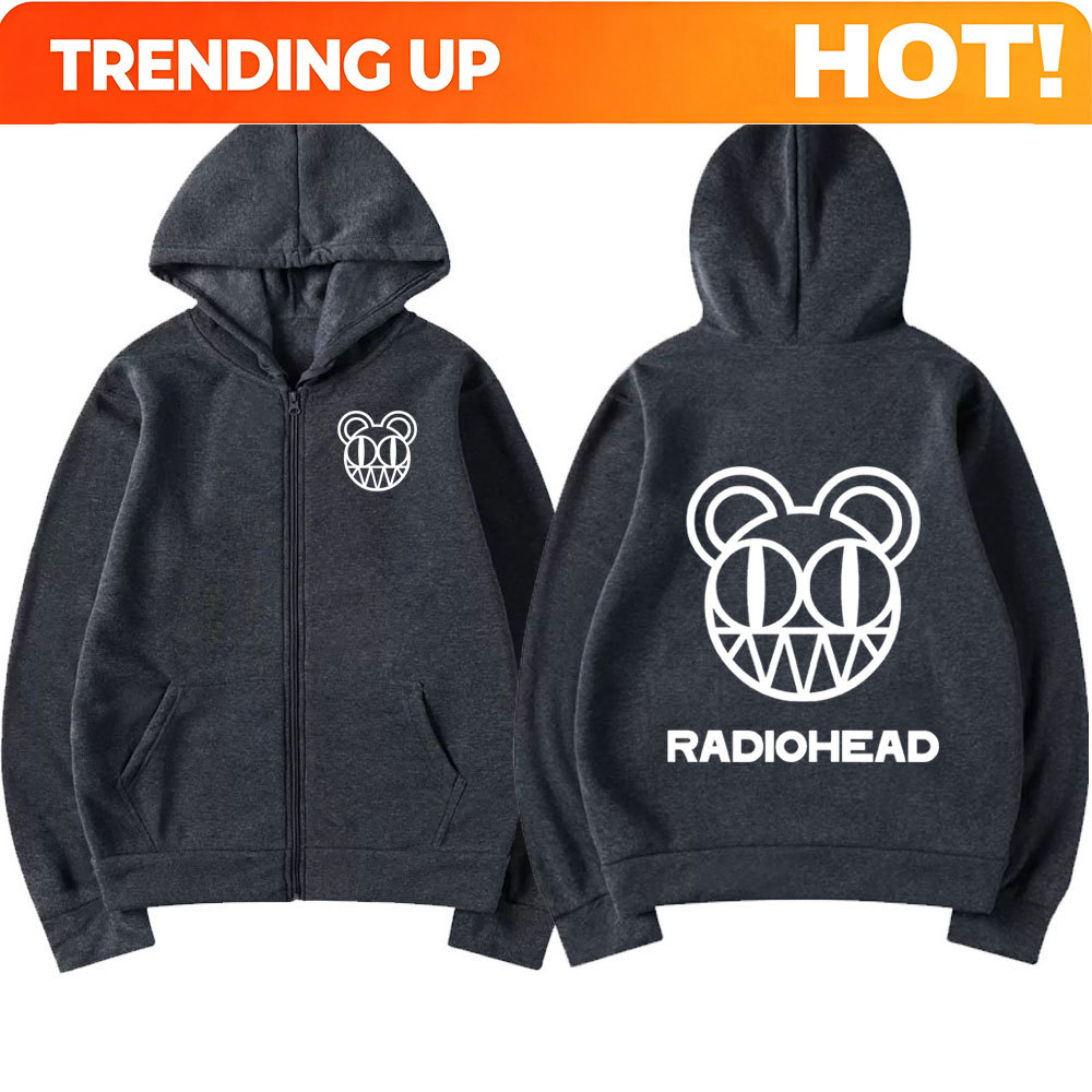 ロックバンド レディオヘッド ロゴ ジッパー パーカー メン - Mens Fashion Zip Up Hoodies のレビューと価格