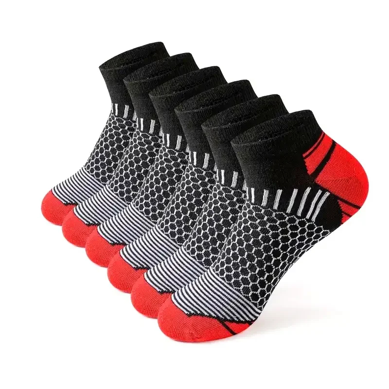 メンズショートスポーツソックス6足組 - 吸湿速乾性、通気性 - Socks Ankle Men のレビューと価格