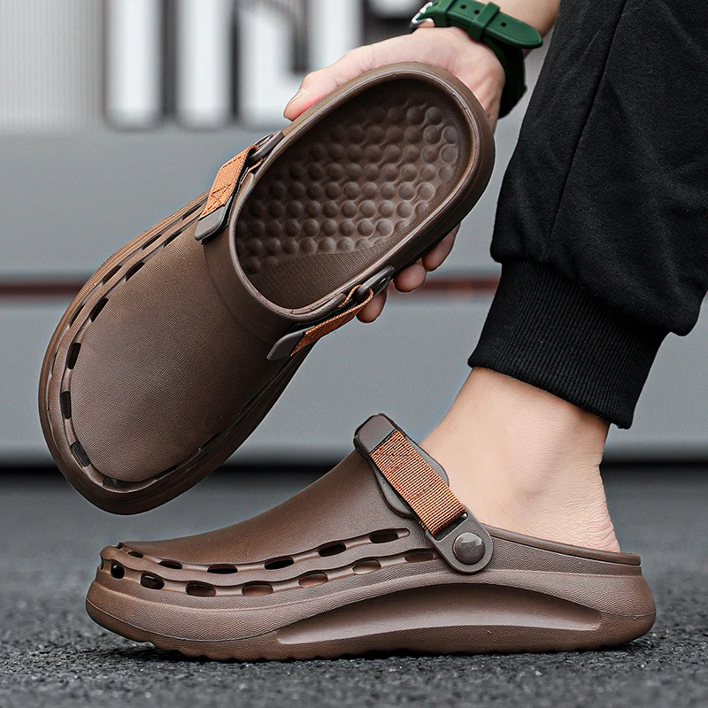 速乾性 EVA ソリッドカラーメンズサンダルファッショントレ - Men'S Fashion News のレビューと価格