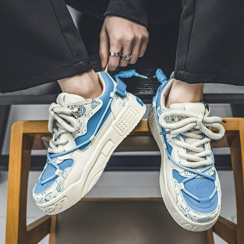 ファッションスケートシューズメンズスニーカー男性通気性ランニ - Mens Fashion Trainers のレビューと価格