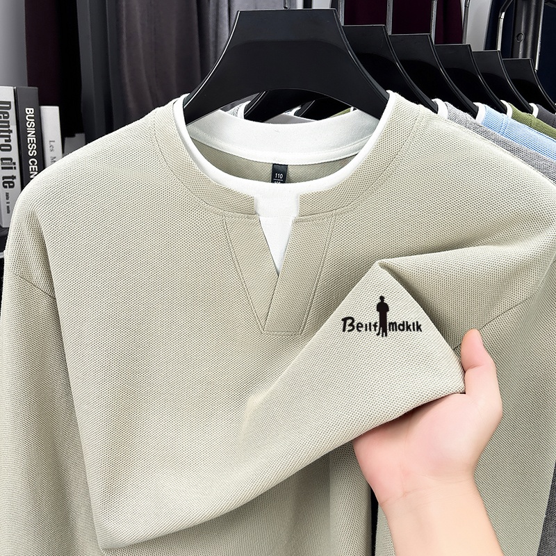 最新ファッショントレンド：綿100％のメンズ用、重ね着風デザ - Mens Fashion Clothes のレビューと価格